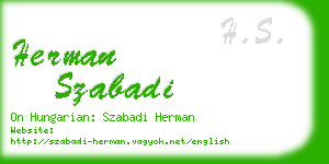 herman szabadi business card